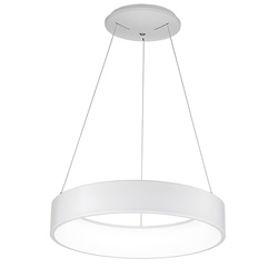 Sospensione LED 60W tonda bianca design moderno per interni IP20