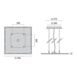 FL600LED PL 45 S/B 830 WH9016 DALI
