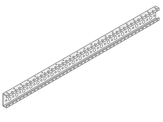 Traverse acciaio inox lunghezza 638 mm set 2 pezzi per applicazioni elettriche