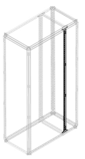 MONTANTE VANO CAVI ACCIAIO INOX H 2