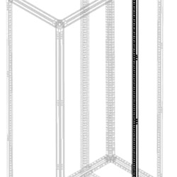 MONTANTE VANO CAVI ACCIAIO INOX H 2