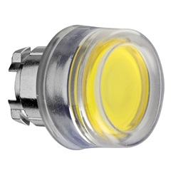 Testa pulsante luminoso giallo Ø22- per LED universale