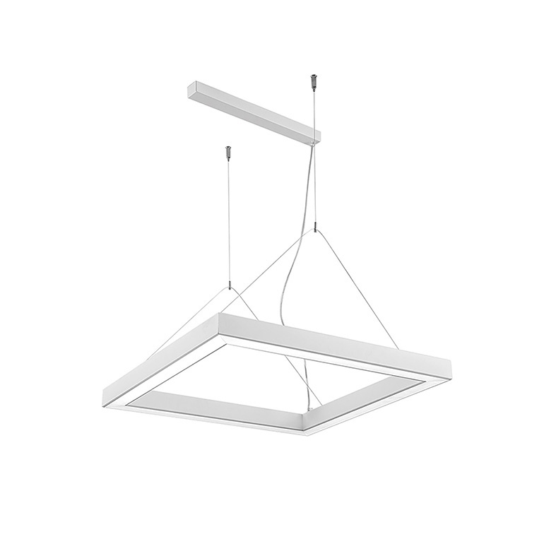 Sospensione LED 48W bianca IP40 luce diretta interna design moderno minimalista