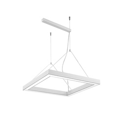 Sospensione LED 48W bianca IP40 luce diretta interna design moderno minimalista