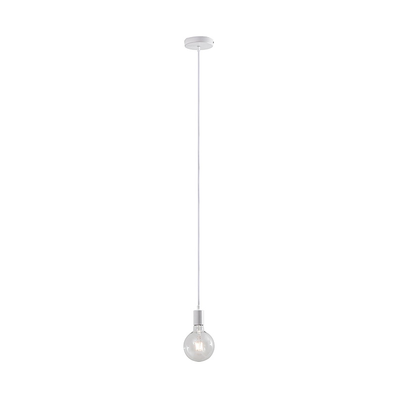 Sospensione bianca E27 IP20 design minimale per illuminazione interna moderna