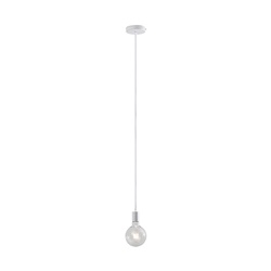Sospensione bianca E27 IP20 design minimale per illuminazione interna moderna