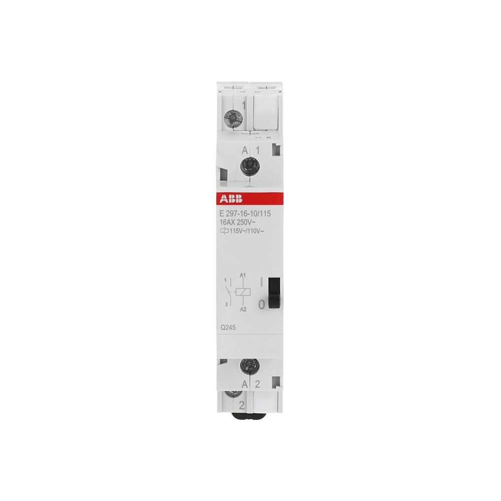 Installation relay E297-16-10/115 elettromagnetico 2 poli 18mm per controllo impianti industriali e civili