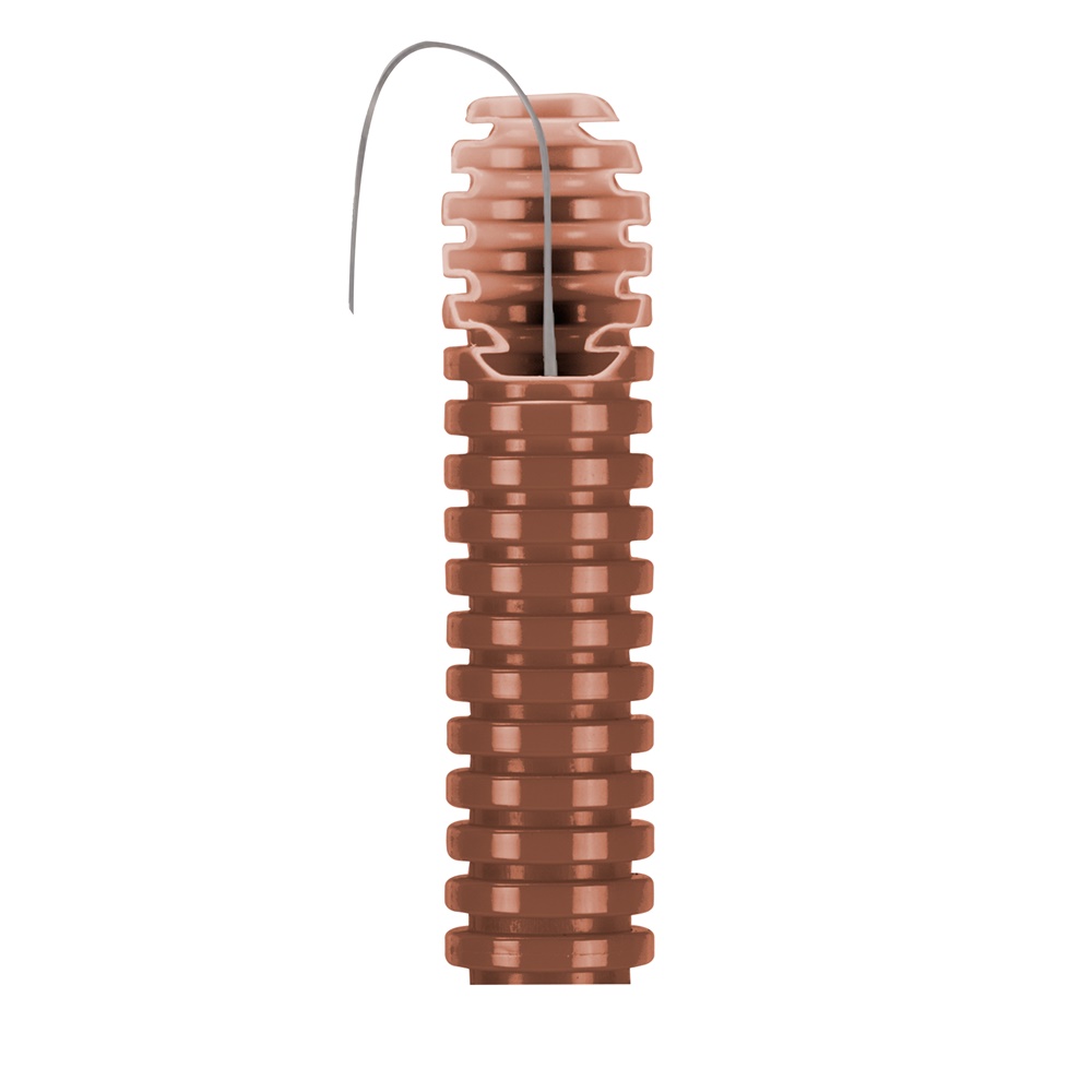 Tubo protettivo corrugato FK15/16F medio flessibile marrone per posa sottotraccia