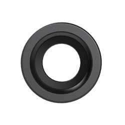 Raccordo militare PA6 filettatura UNEF 1 3/16 per tubi corrugati NW23 IP68 nero