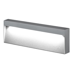 Applique LED 8W grigia IP65 luce 4000K resistente esterno parete 25cm