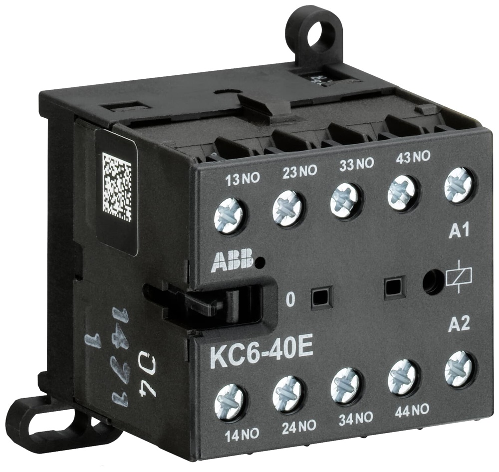 Mini contattore ausiliario KC6-40E-05 4 poli 220-240 V DC per automazione e comando elettrico