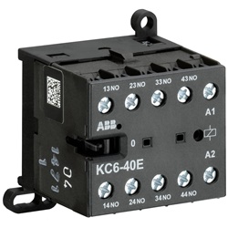 Mini contattore ausiliario KC6-40E-05 4 poli 220-240 V DC per automazione e comando elettrico
