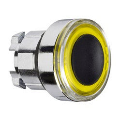 Testa pulsante anello luminoso giallo Ø22- per LED universale
