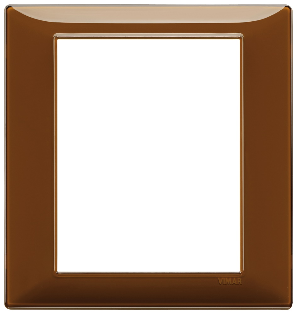 Placca 8 moduli tecnopolimero Reflex colore tabacco per impianti elettrici