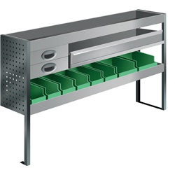 Kit flessibile per furgone 1451x890x300 mm con cassetti modulari per officina mobile efficiente