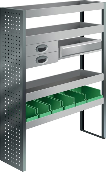 Kit flessibile modulare per furgone 1059x1440x300 mm officina mobile cassetti pratici montaggio rapido
