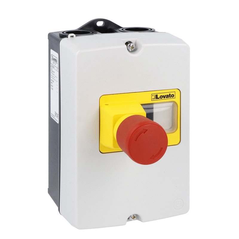 Contenitore da parete IP65 100mm con pulsante arresto emergenza per SM1P