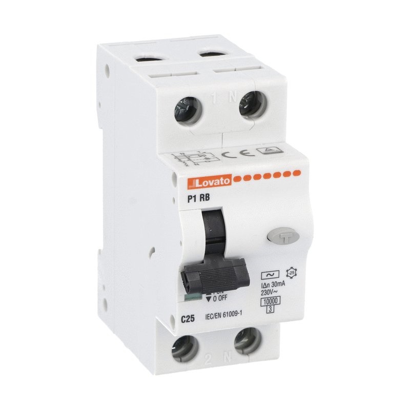 Interruttore magnetotermico differenziale 1P+N 25A 30mA Tipo AC 10kA uso civile e industriale