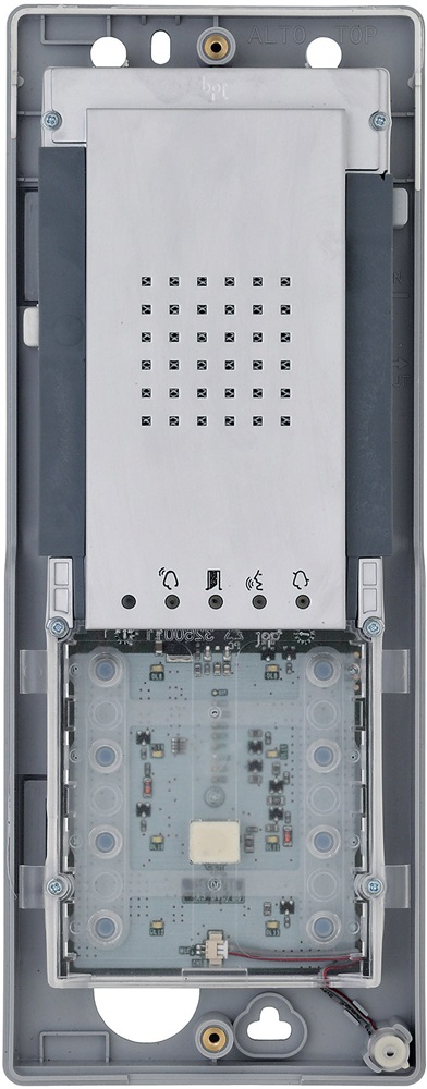 Posto esterno audio IP metallo con comando elettroserratura e retroilluminazione blu per sistemi videocitofonia e controllo accessi