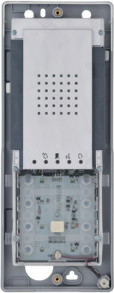 Posto esterno audio IP metallo con comando elettroserratura e retroilluminazione blu per sistemi videocitofonia e controllo accessi