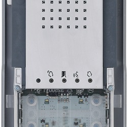 Posto esterno audio IP metallo con comando elettroserratura e retroilluminazione blu per sistemi videocitofonia e controllo accessi