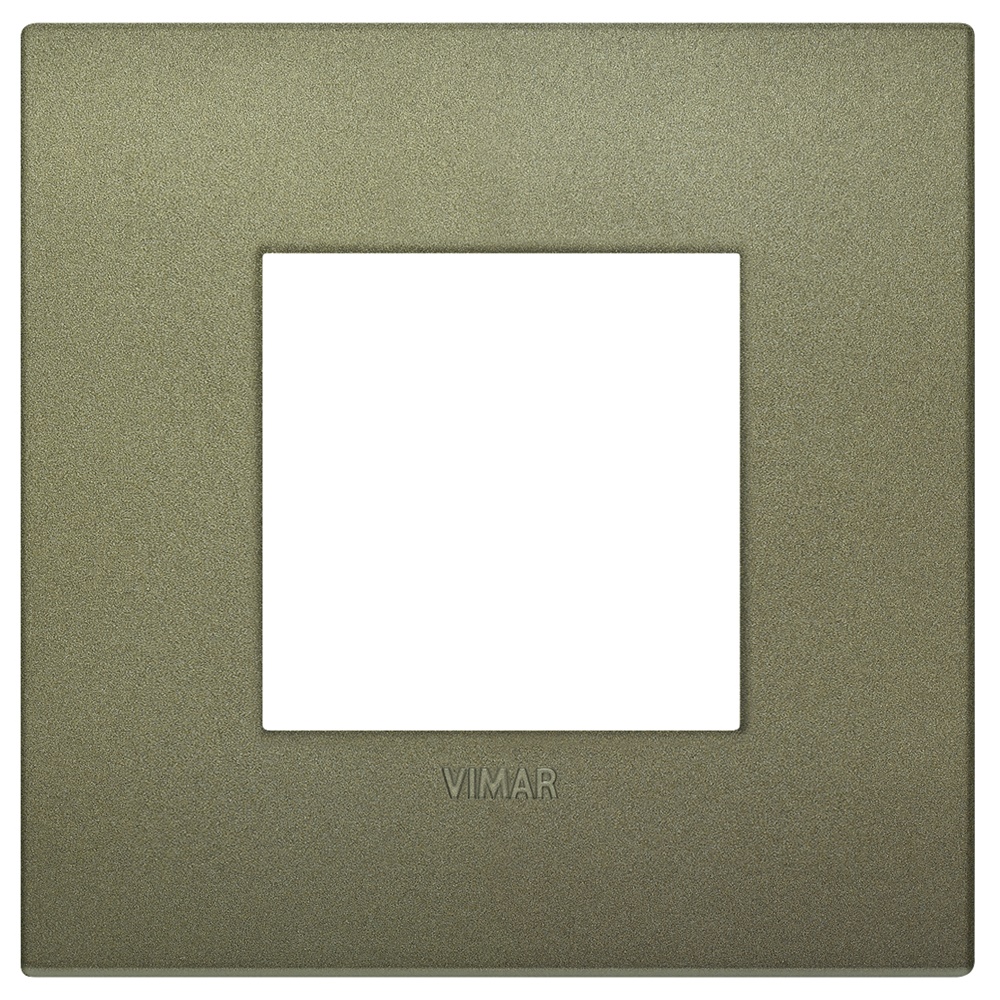 Placca Classic 2 moduli tecnopolimero verde matt per installazioni elettriche