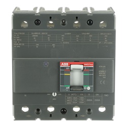 Interruttore automatico modulare 4 poli 200A termomagnetico protezione impianti elettrici industriali e civili