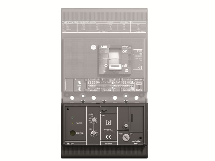 Interruttore differenziale RC SEL 4 poli per interruttori Tmax XT2, protezione guasti trifase