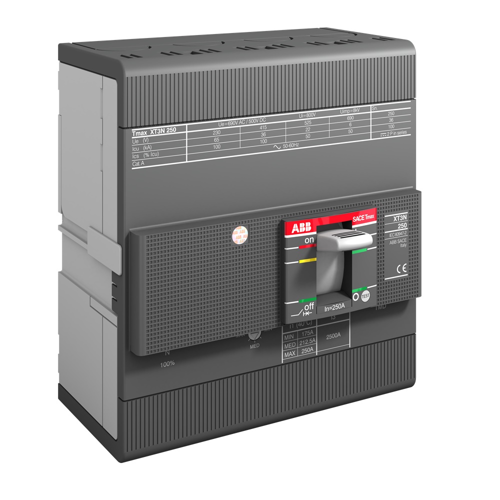 Interruttore modulare XT3S 250A 4 poli termomagnetico protezione impianti elettrici industriali e civili