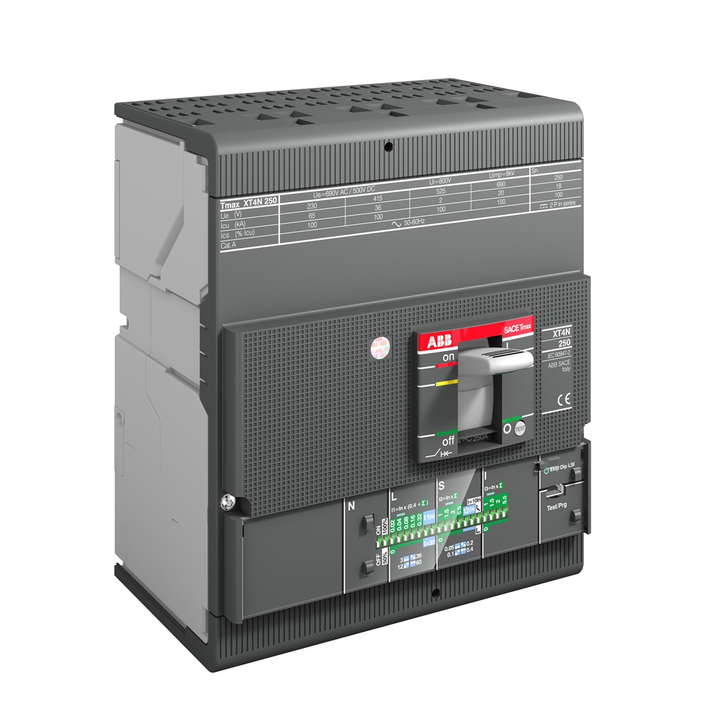 Interruttore modulare XT4S 160A 4 poli EKIP DIP LS/I protezione sovraccarichi e cortocircuiti per impianti industriali e civili