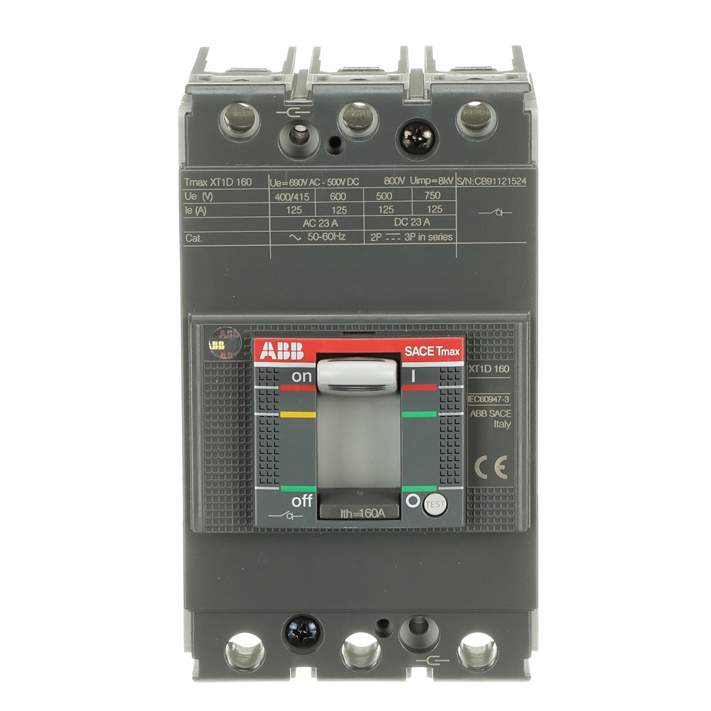 Interruttore automatico tripolare 160A XT1D protezione impianti industriali e civili