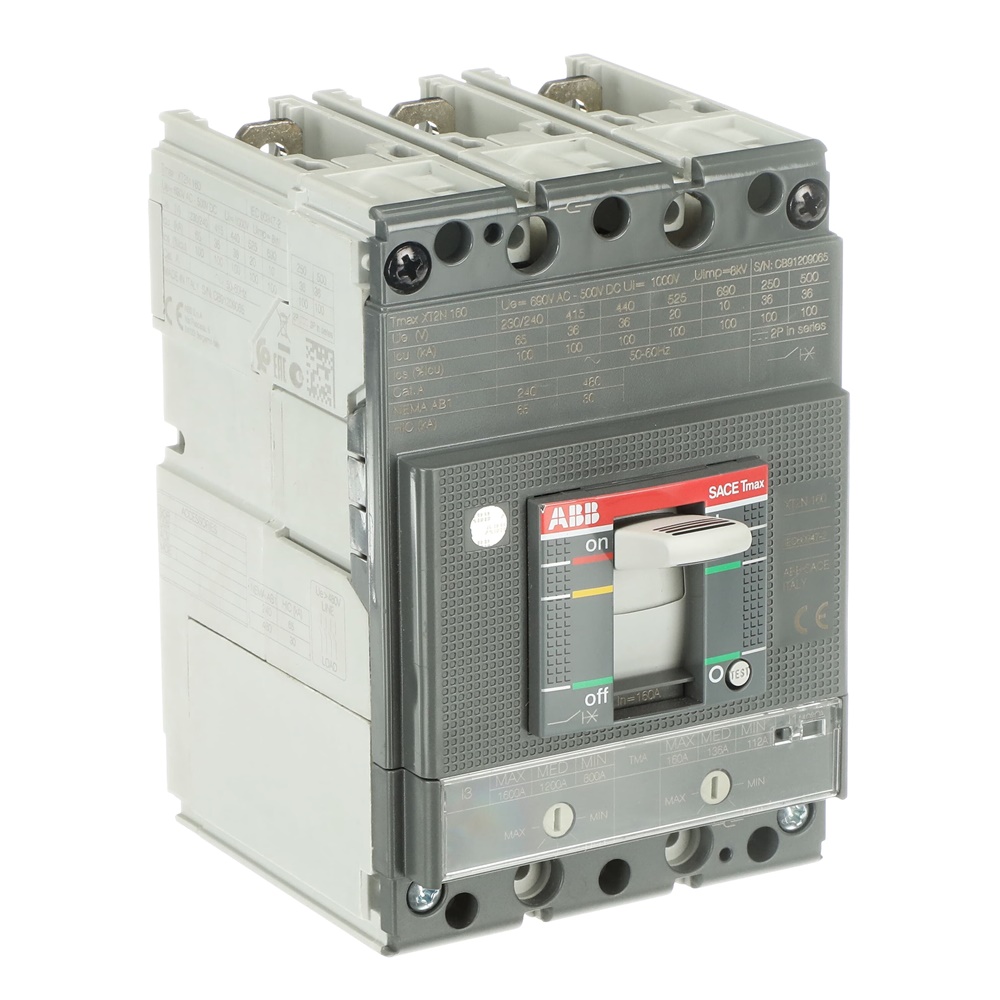 Interruttore automatico modulare XT2N 160A 3 poli termomagnetico protezione sovraccarico cortocircuito impianti industriali civili