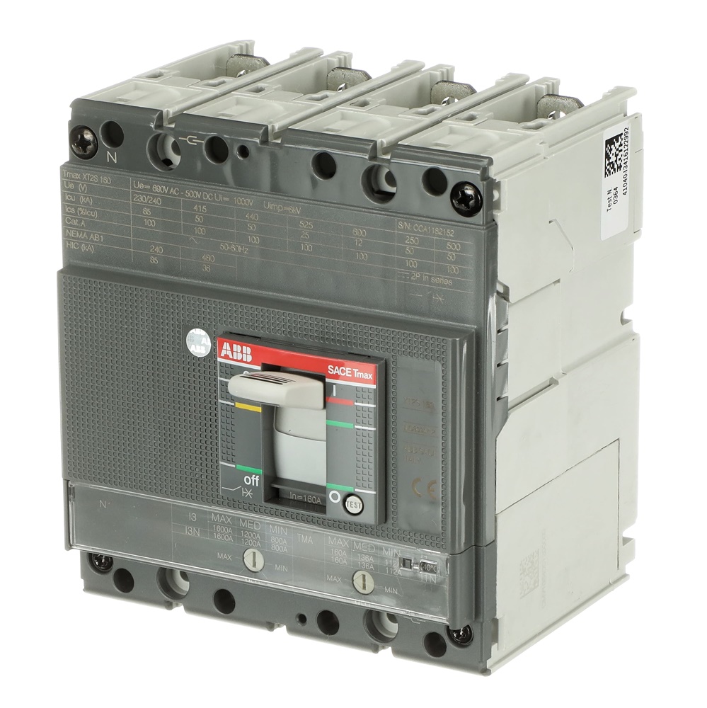 Interruttore automatico modulare 4 poli 160A magnetotermico protezione impianti elettrici residenziali industriali