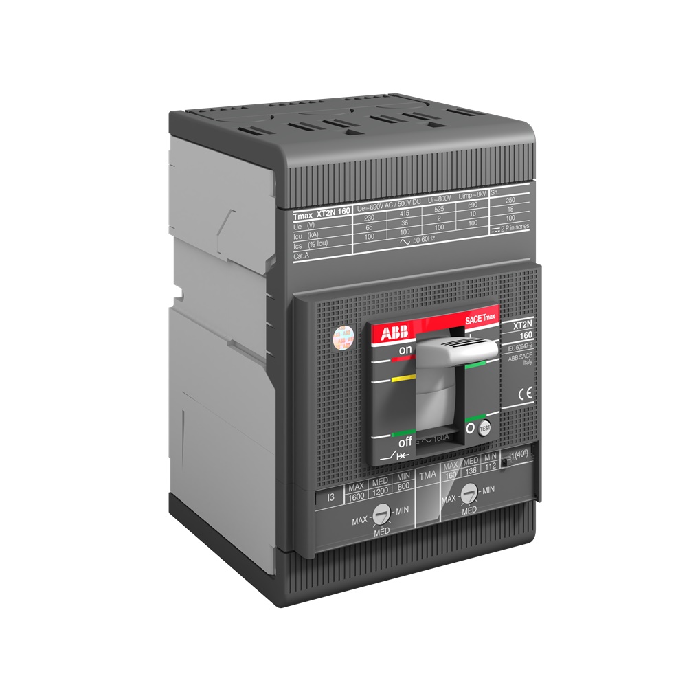 Interruttore magnetotermico modulare XT2S 160 TMD 2,5-25A tripolare per protezione impianti elettrici residenziali e industriali
