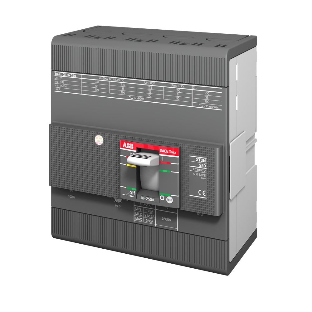 Interruttore automatico modulare 4 poli 125A 1250V termomagnetico industriale/civile