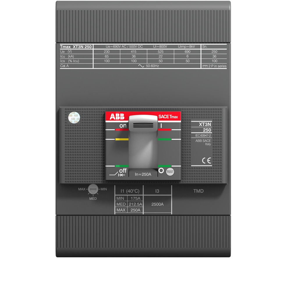 Interruttore automatico modulare trifase XT3N 160A termomagnetico per impianti industriali e civili