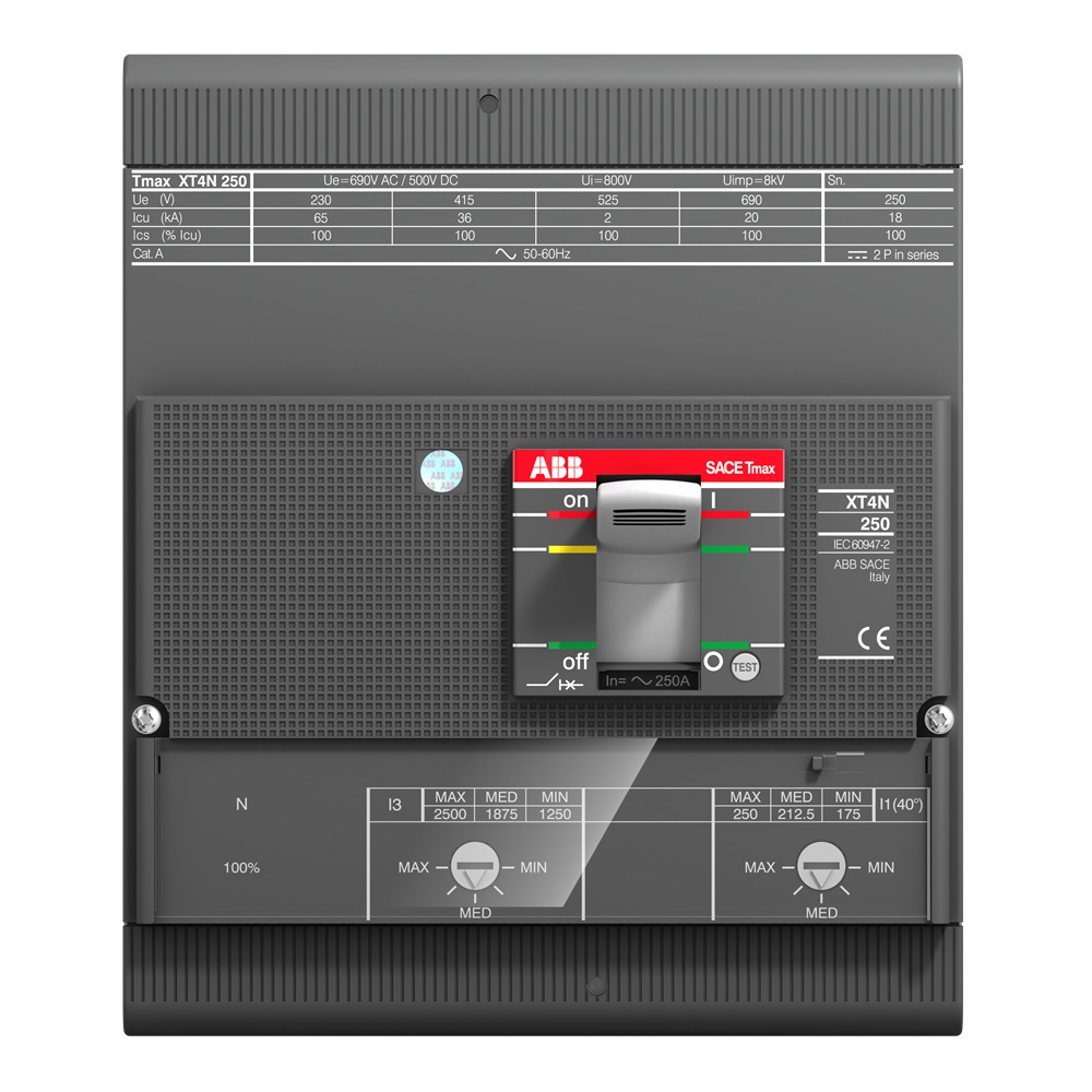 Interruttore automatico modulare 250A 4 poli termomagnetico protezione impianti residenziali industriali