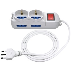 Presa multipla 6 posti cavo interruttore integrato uso domestico e professionale