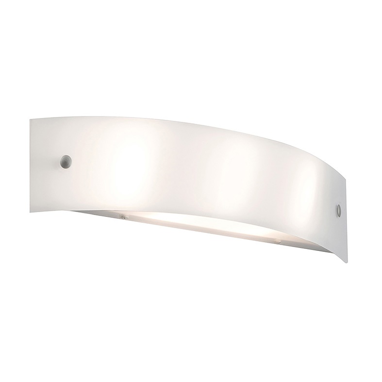 Applique vetro bianco satinato LED 26W 2700K 50cm illuminazione interna design moderno
