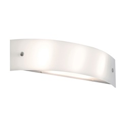 Applique vetro bianco satinato LED 26W 2700K 50cm illuminazione interna design moderno