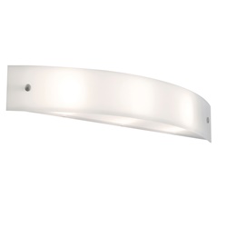 Applique vetro bianco satinato LED 26W 2700K 69cm luce diffusa ambienti interni