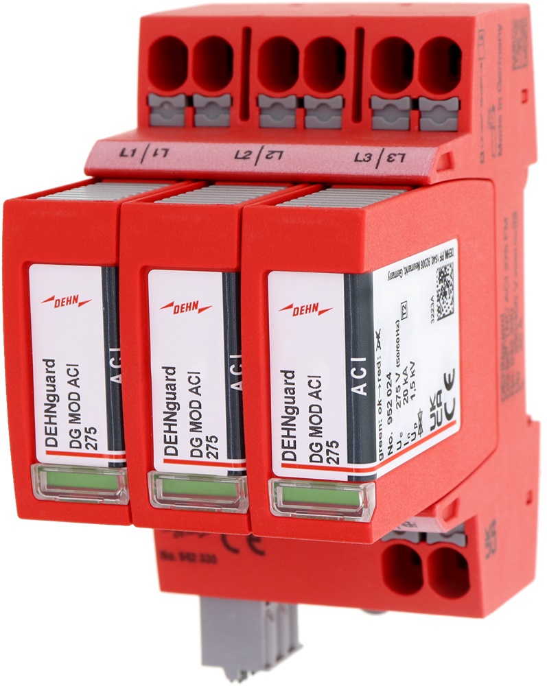 SPD T2 4P CON CONTATTO, FUSE INTEGR