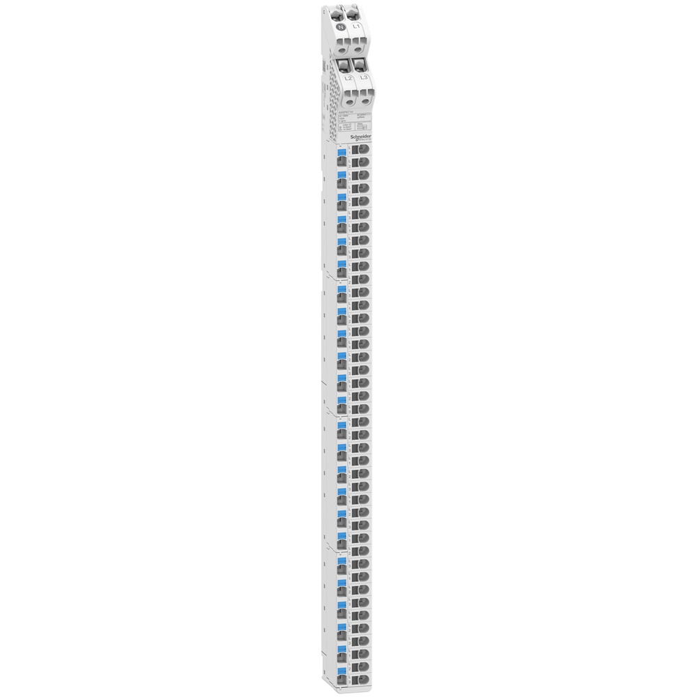 Morsettiera verticale VDIS 125A 66 connessioni montaggio su guida DIN terminali a molla cavi 1,5-35 mm²