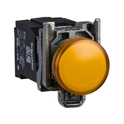 Lampada spia completa verde Ø22 con LED universale 400 Vac
