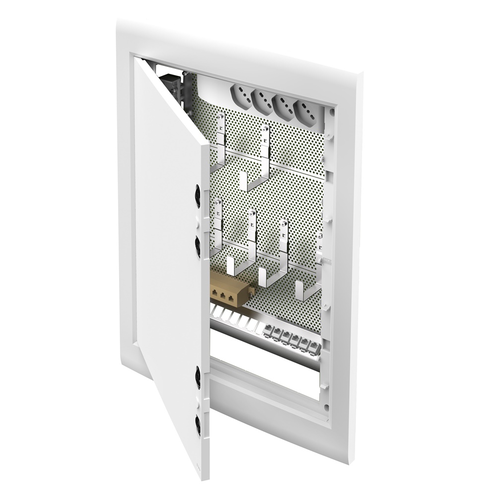 Frontale centralino QDSA completo 54 moduli incasso pareti leggere cartongesso Gewiss Green Wall