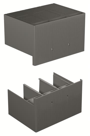 Copriterminali alti grigio 3 poli S6-T6 per impianti elettrici