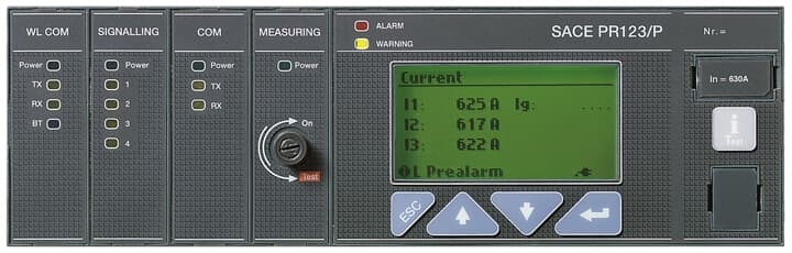 Interruttore PR123/P-LSIG con PR120/V e cavi per distribuzione elettrica
