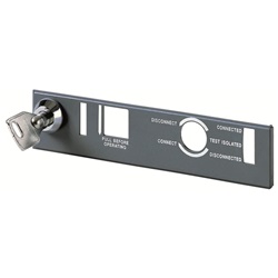 Blocco inserzione 4 mm con chiave sicurezza per interruttori Emax applicazioni elettriche professionali