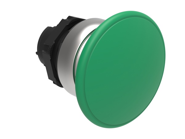 Pulsante fungo 40mm verde impulso operatore Ø22mm serie Platinum uso industriale