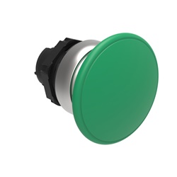 Pulsante fungo 40mm verde impulso operatore Ø22mm serie Platinum uso industriale